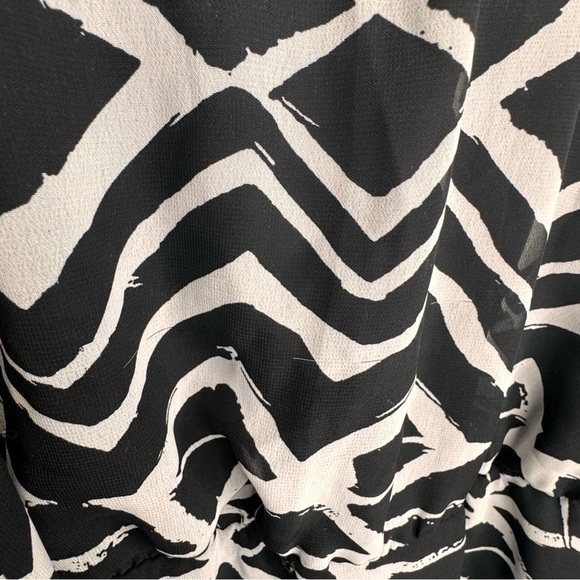 Addition Elle Black & White Abstract Print Midi Dress Size 18 - Picture 7 of 13